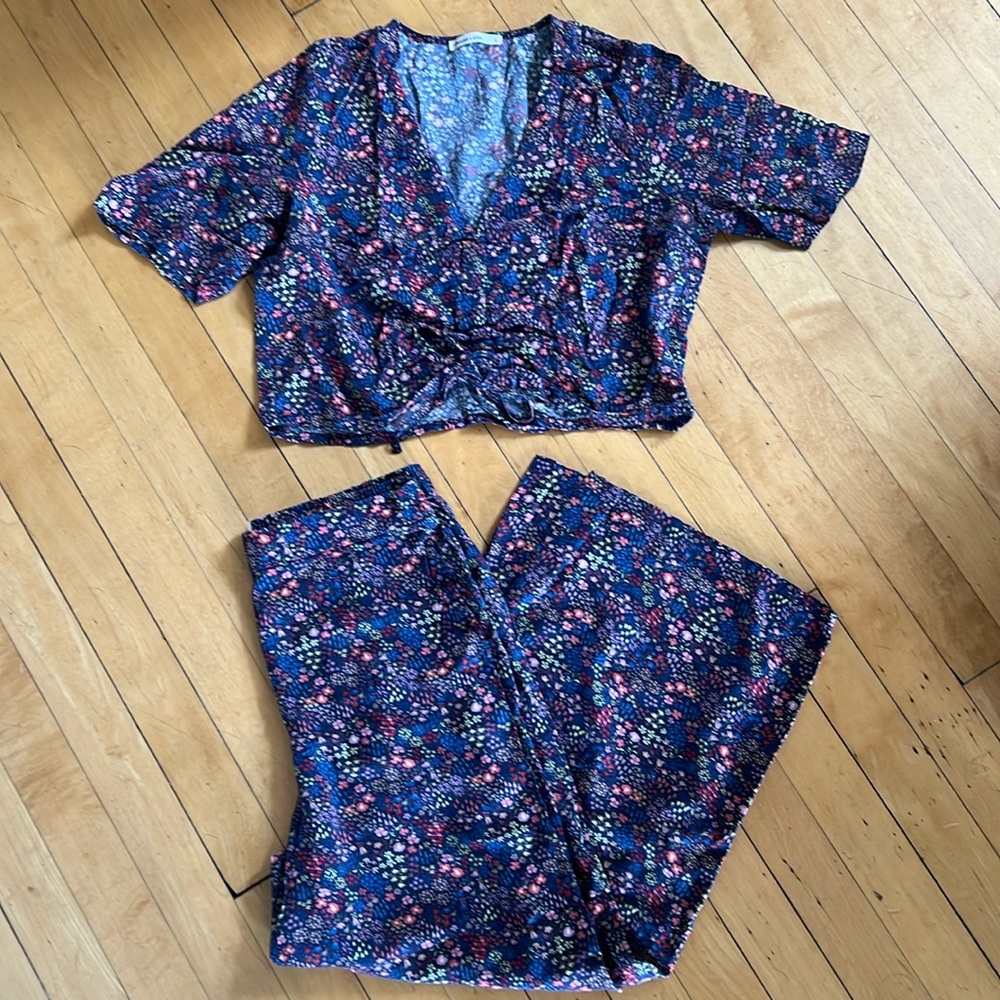 Marine layer floral set pants and top